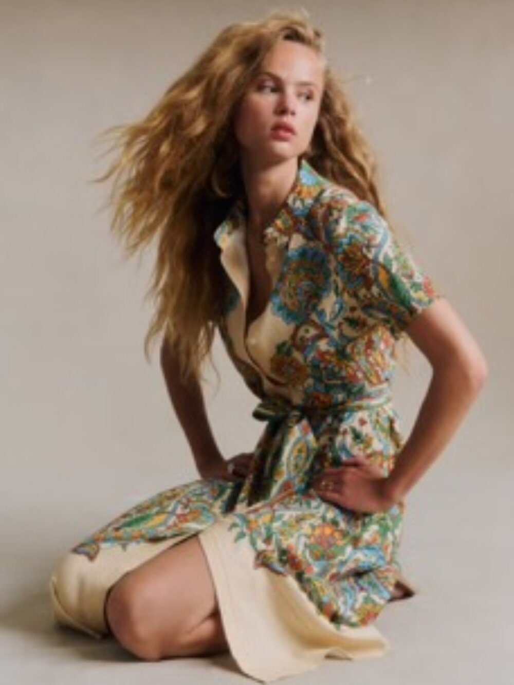 TAG ON - Sezane Ady Dress Riola Print - Size 2 (French 34)